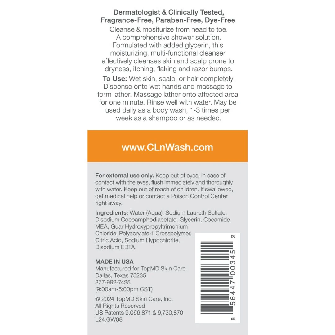 CLn 2-in-1 Gentle Wash & Shampoo - Image 8